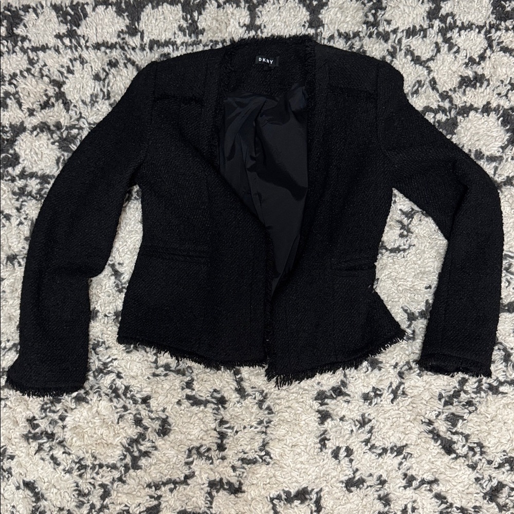 DKNY Textured Black Jacket
